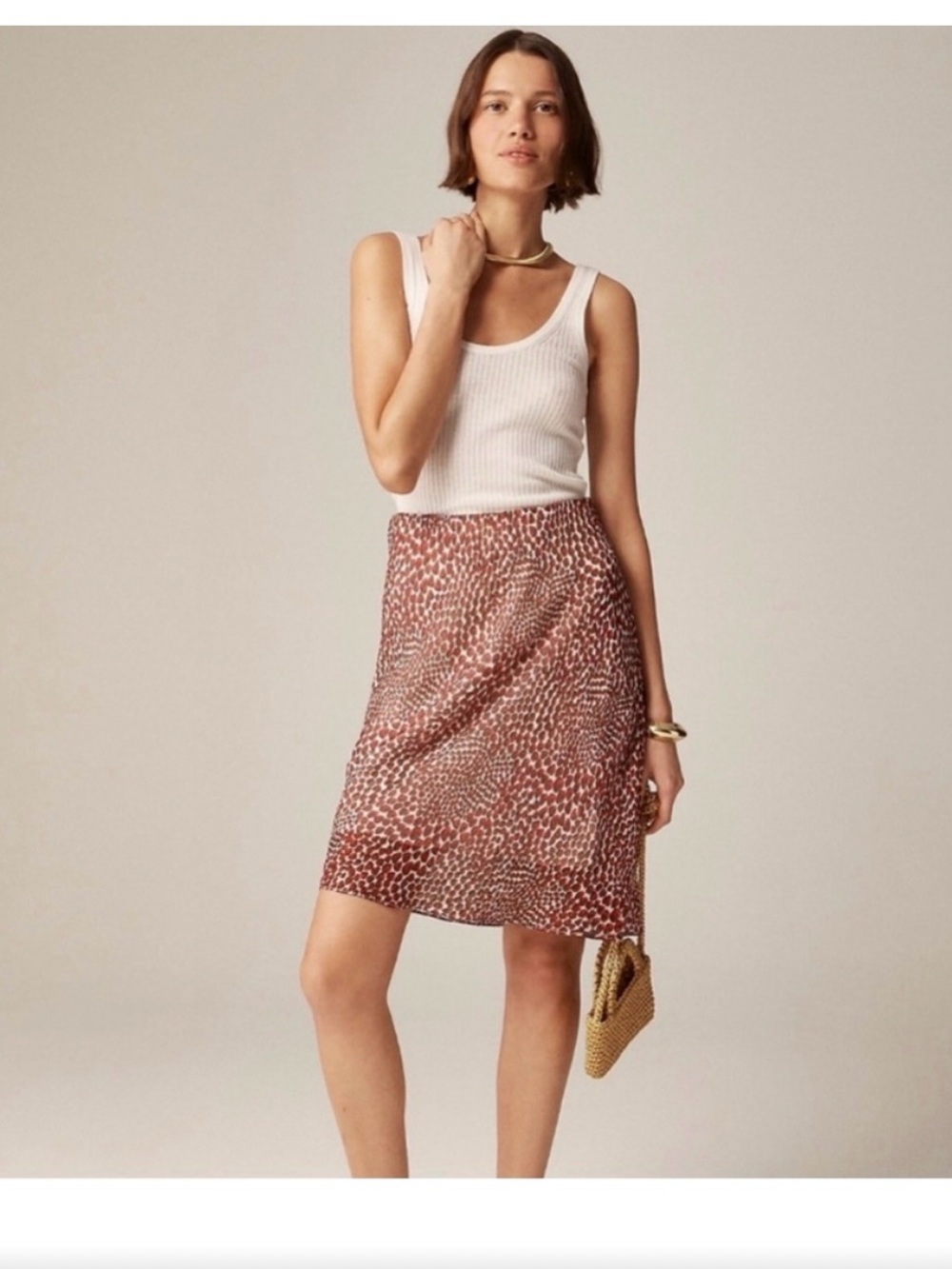Jcrew Collection Vintage Red Strawberry Chiffon Skirt
